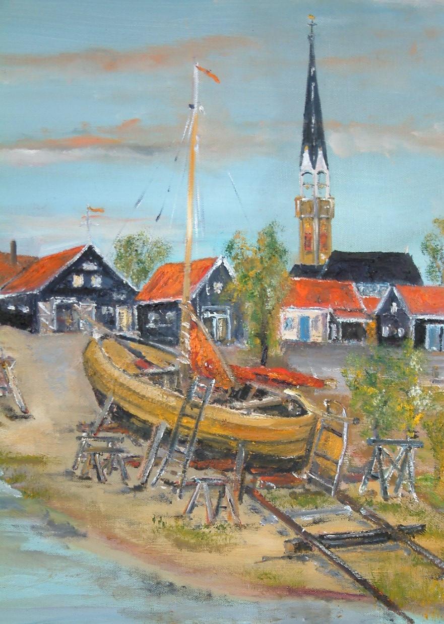 Arnemuiden  De werf  schilderijen Jac Caljouw  Arnemuiden
