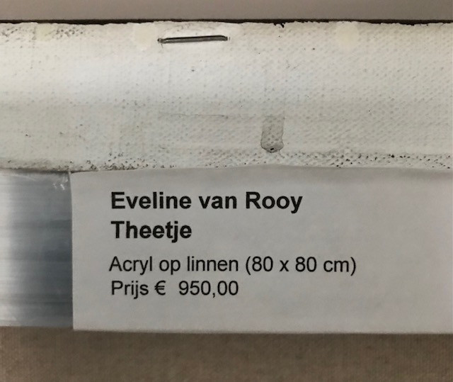 Schilderij "Theetje" 80 x 80 cm Acryl op linnen