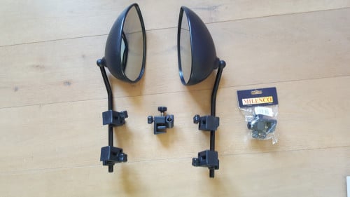 Milenco Caravanspiegels met 2 nieuwe spiegelklemmen