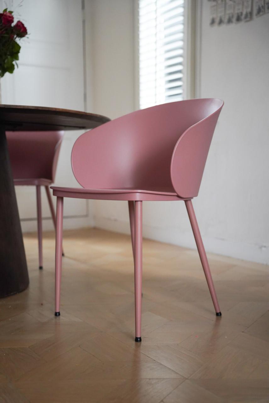 4 oud roze stoelen White Label
