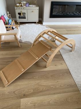 Klimboog met glijbaan en klimrek