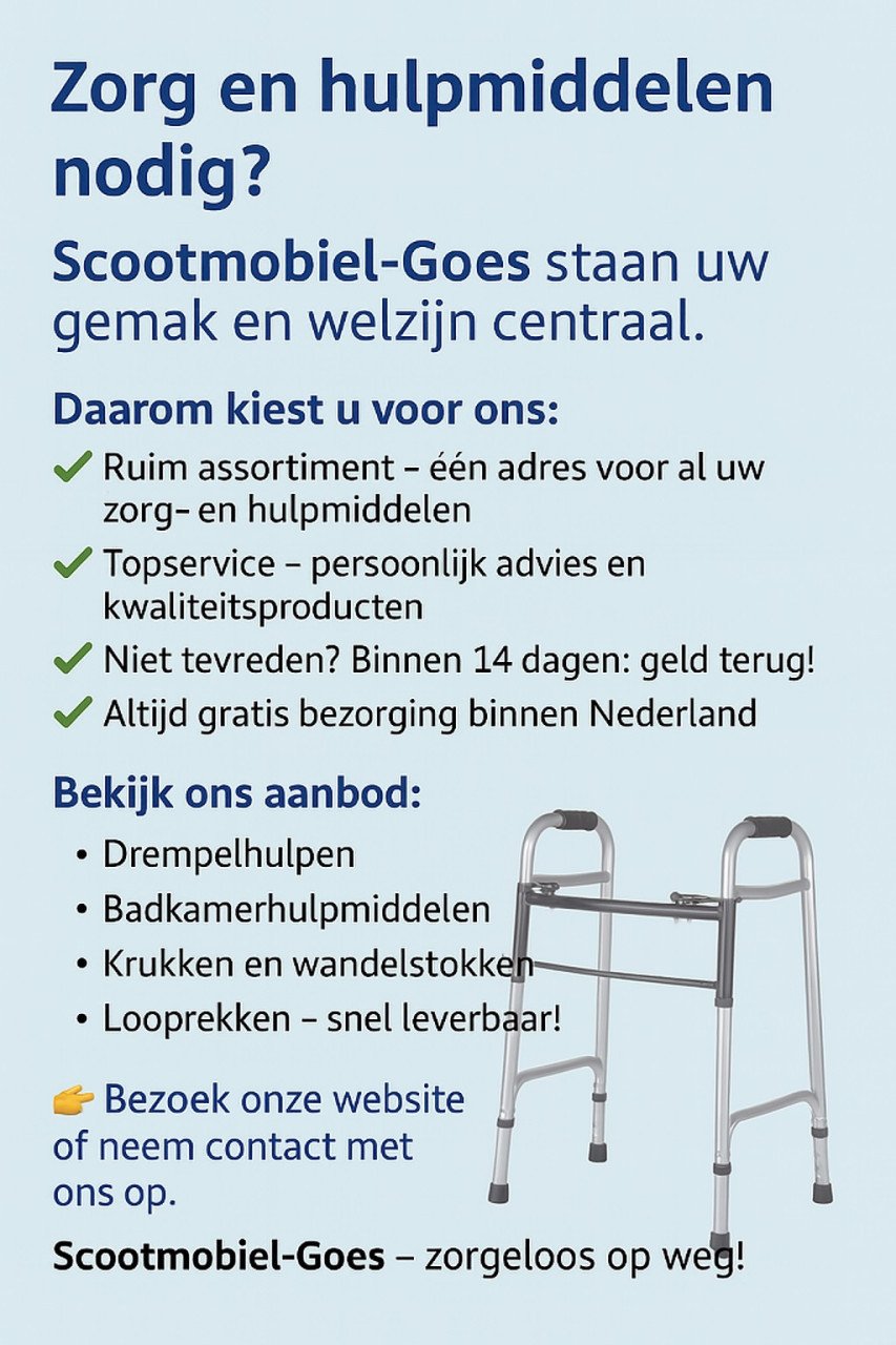 Zorg en hulpmiddelen nodig