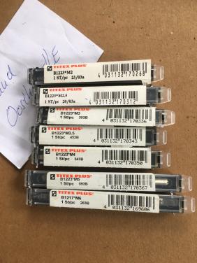 Titex machinetappen M2 t/m M6