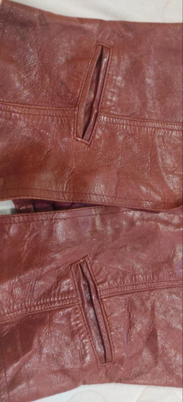 Lederen hesje gilet L