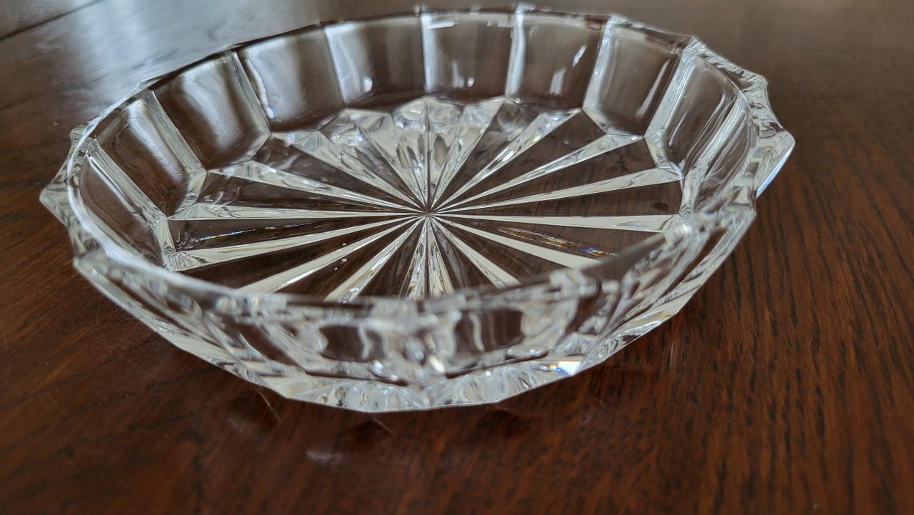 Kristallen schaaltje / onderzetter dia 12,5 cm