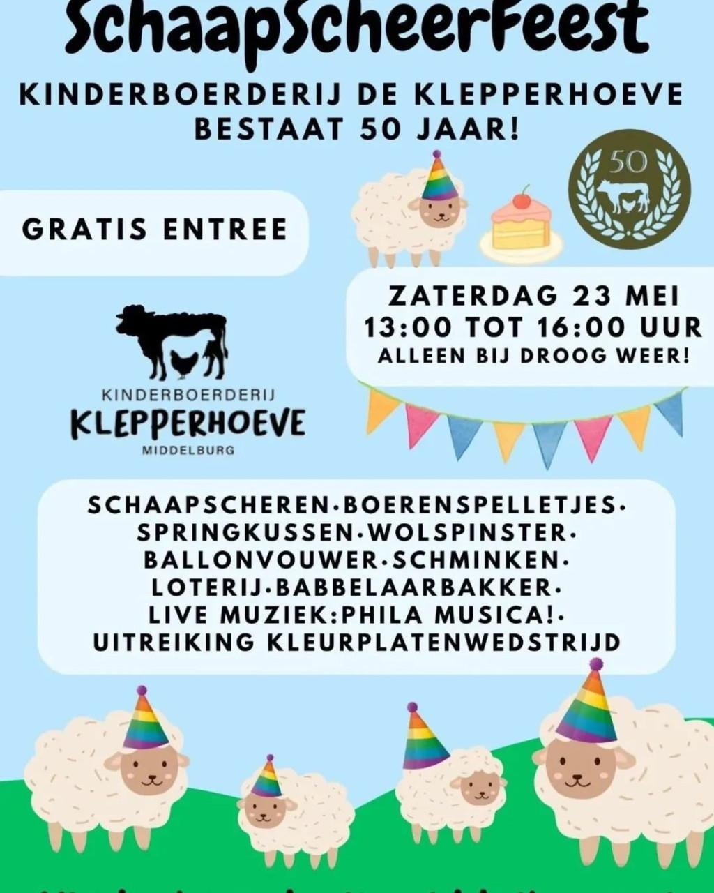 Schaapscheerfeest bij kinderboerderij de Klepperhoeve