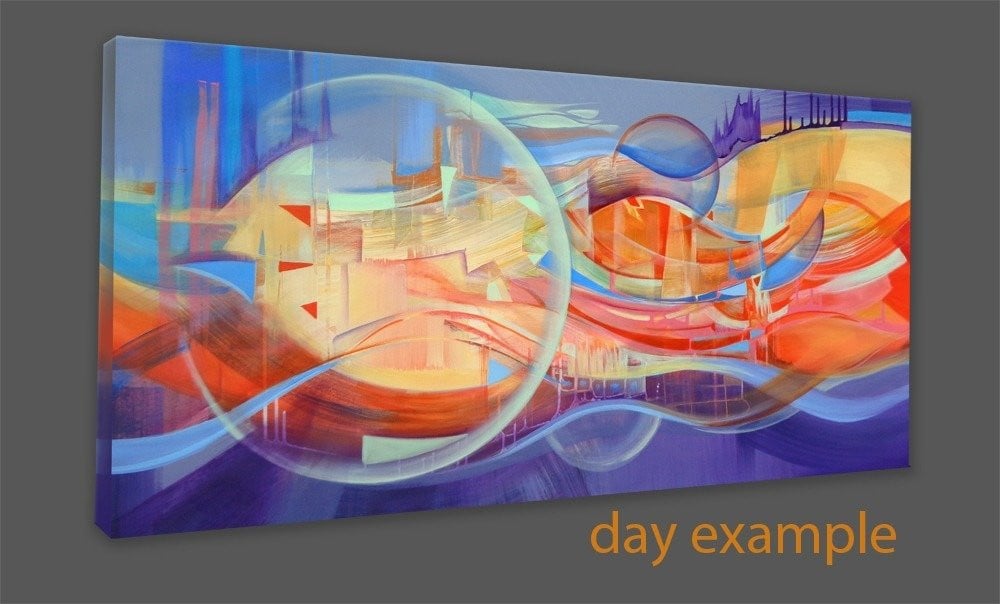 " Day & Night"  prachtig Acrylschilderij van Galya Bukova (Bulgarije)