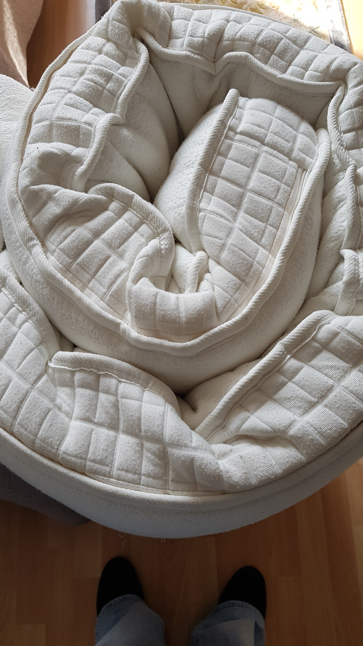 Luxe Topmatras met latex en pocketvering, dikte circa 12 cm.