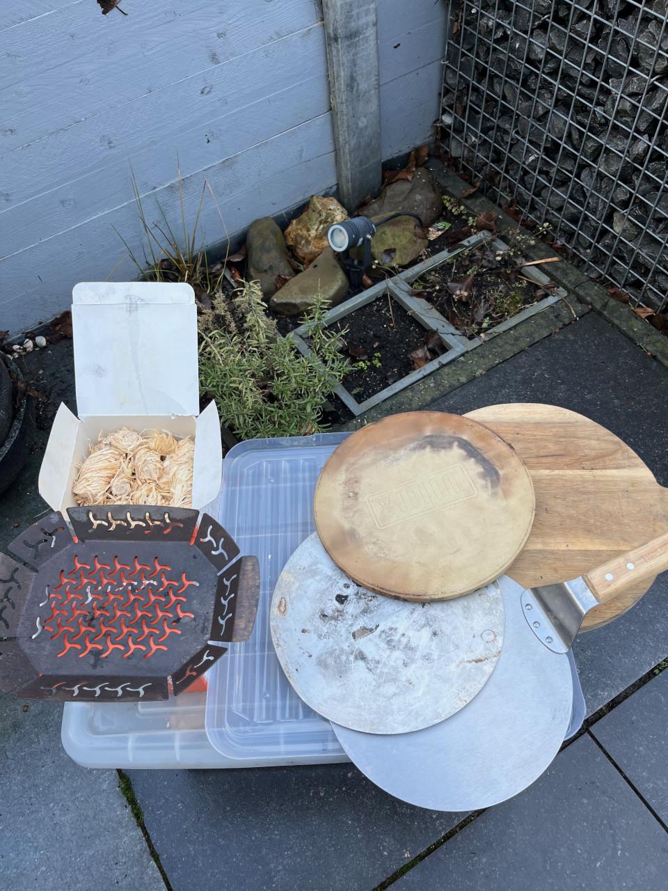 Mini Kamado BBQ zwart 30 cm incl. set toebehoren