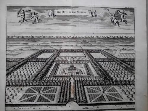 Kopergravure van buitenplaats Vrijburg (Heerlijkheid West-Souburg)