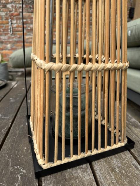 Rotan Lantaarn met Kaars - Sfeervolle Verlichting
