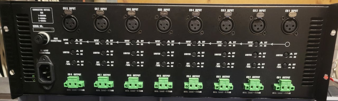 8 kanaals versterker T&M Systems