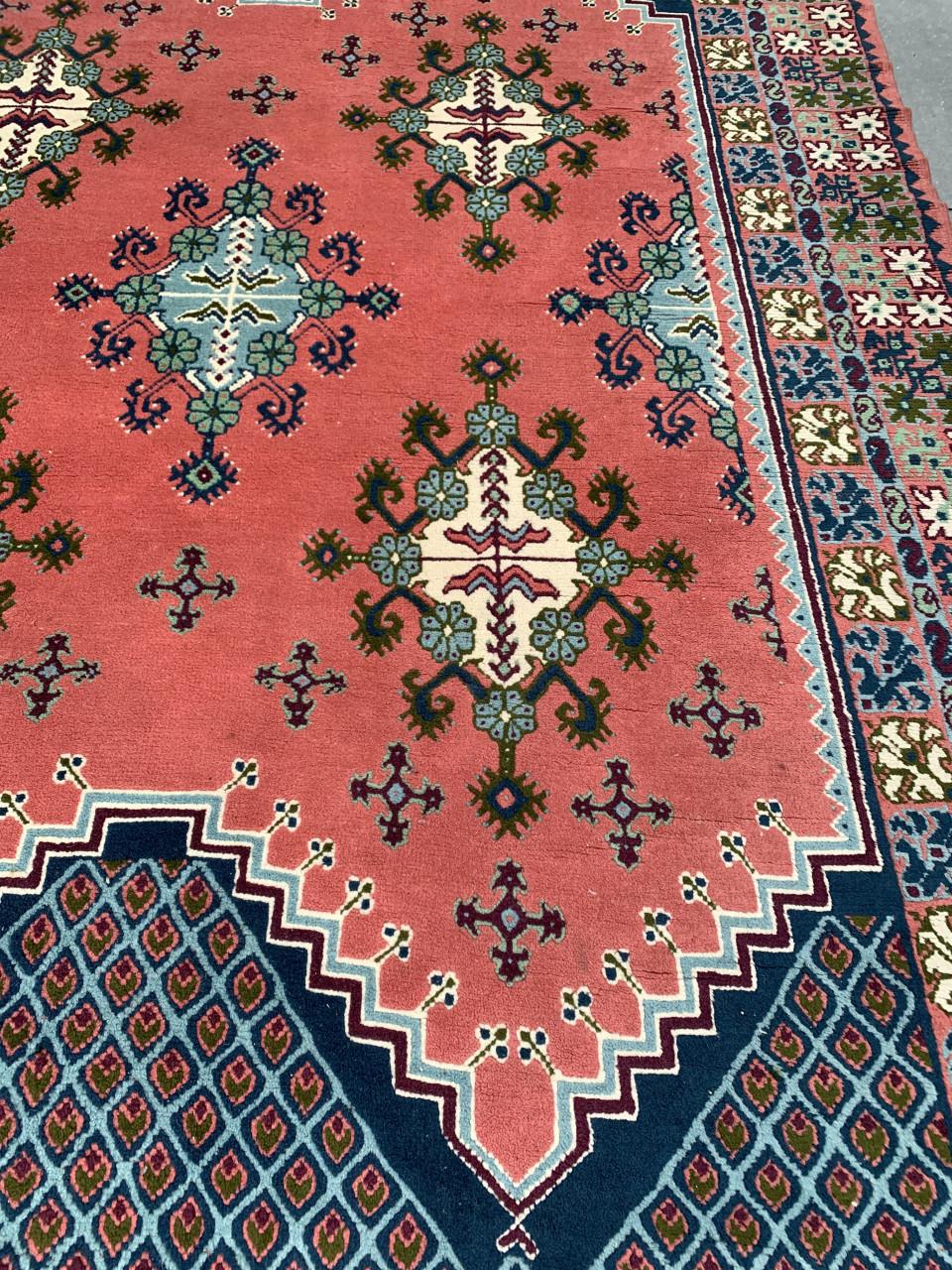 💐Prachtig Sfeervol Kleurrijk Handgeknoopt Vintage Vloerkleed💐