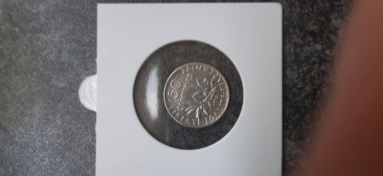 Zilveren franse centimes
