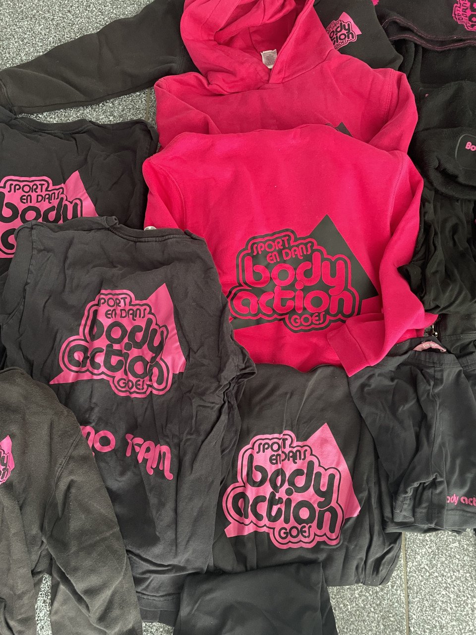 Bodyaction kleding (hele doos vol)