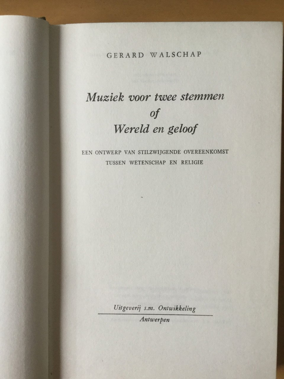 Gerard Walschap Muziek voor 2 stemmen