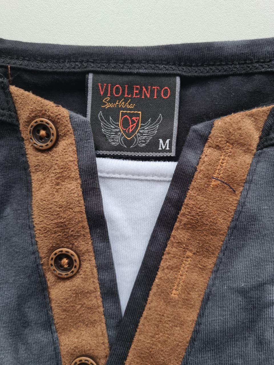 Violento donker blauw tinten T-shirt Maat M