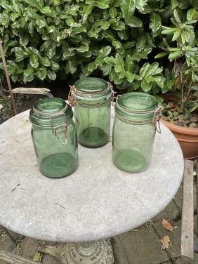 Oude weckpotten uit Frankrijk
