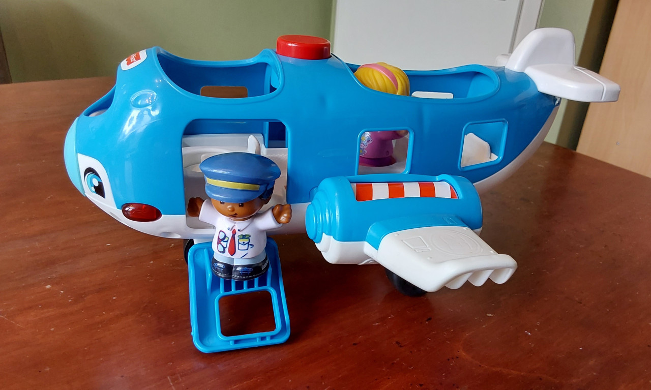 Fisher-Price Little People vliegtuig met 2 poppetjes