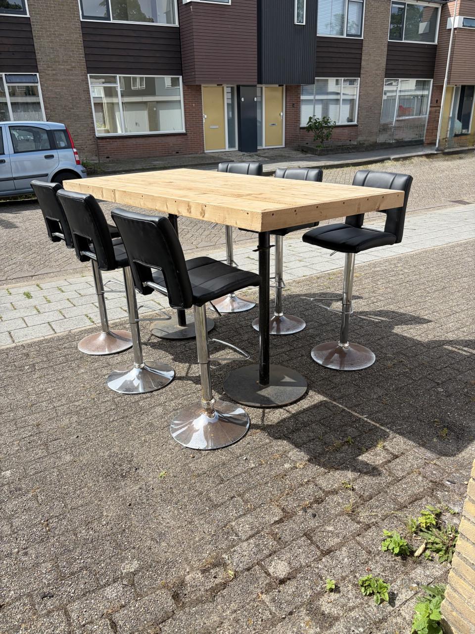 Statafel 100x200cm.