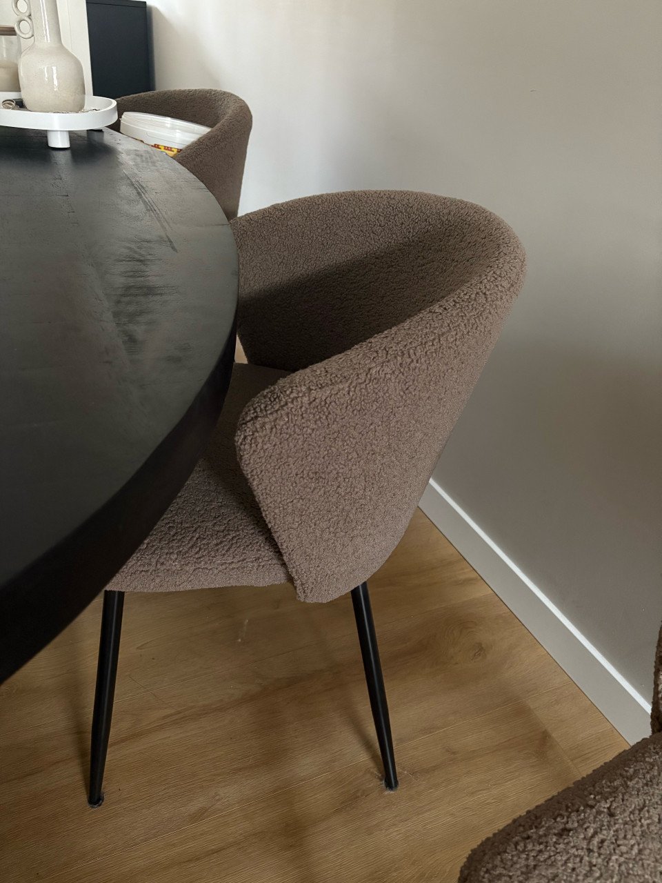 Eetkamerstoelen Teddy bruin