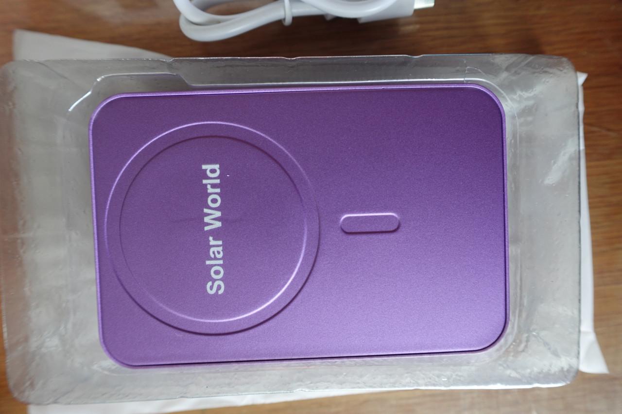 Paarse magnetische draadloze powerbank 10.000 mAh – 22,5W