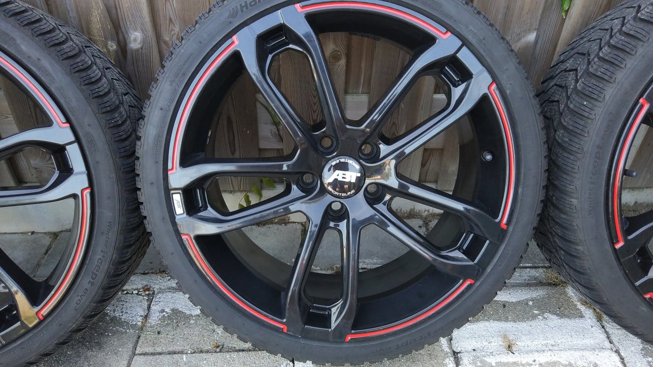 19 Inch Black ABT AUDI Winter Velgenset Hankook Evo-3