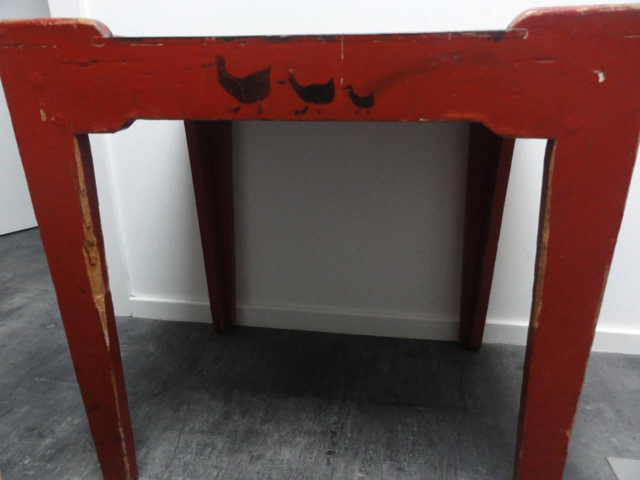 Antiek vintage school kinder tafeltje en stoeltje ter decoratie