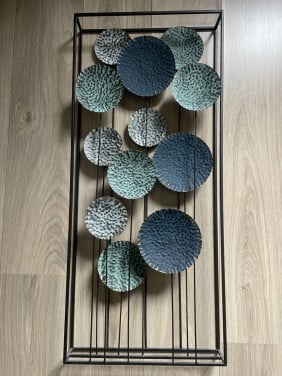 Wanddecoratie metaal 3D