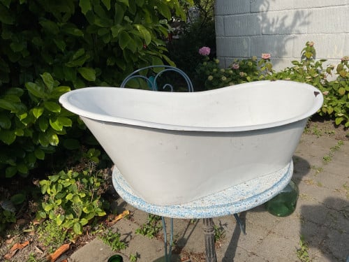 Oud emaille kinderbadje