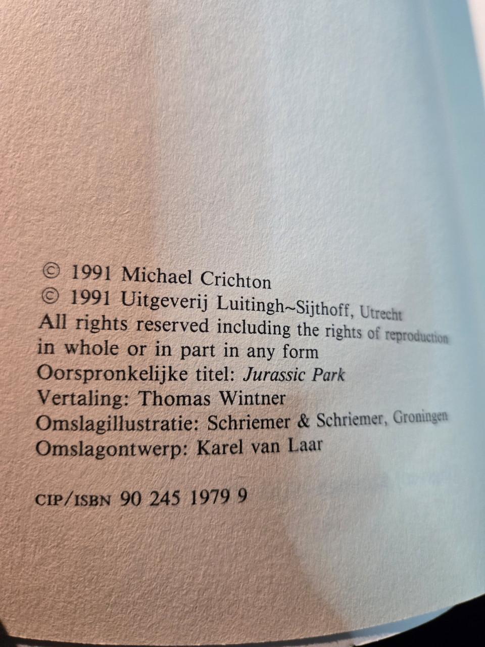 Boek : Het Saurier Park (Jurassisc Park) 1991