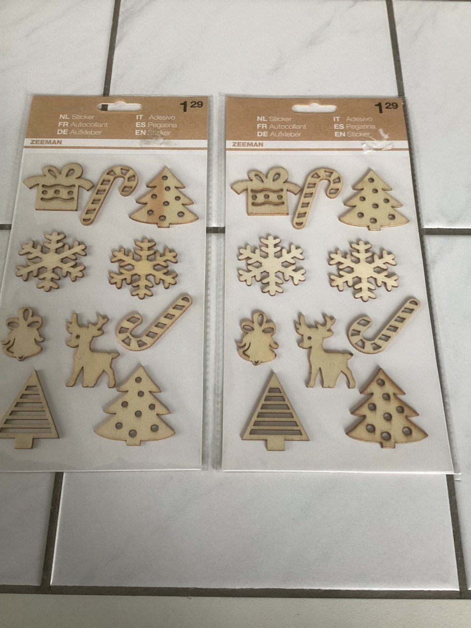 Diverse kerst stickers etcetera