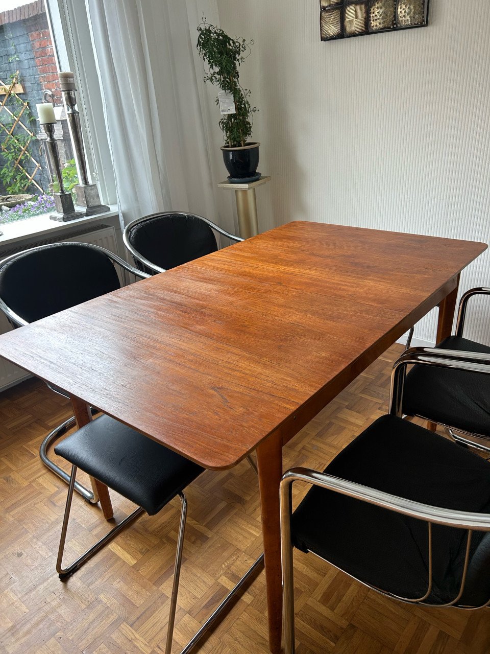 Vintage houten eettafel !