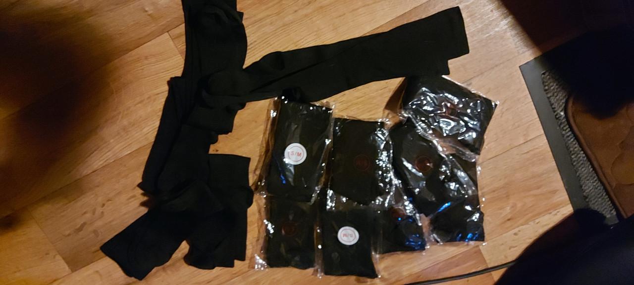 Steunkousen maat s/m 13 paar zwarte en 10 paar gekleurd(met teen)