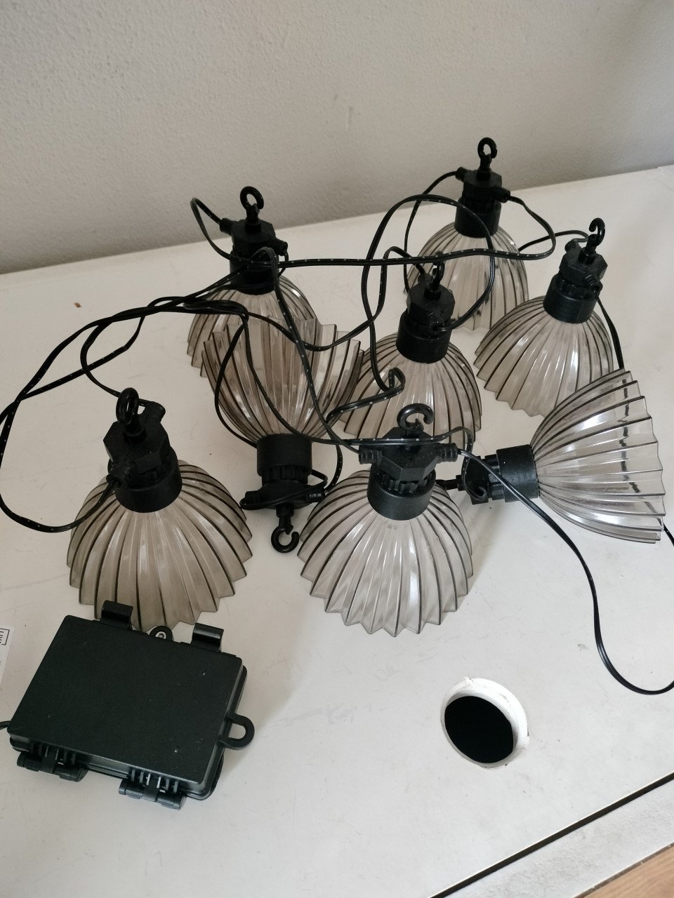 Lichtsnoer met 8 lampen op batterij