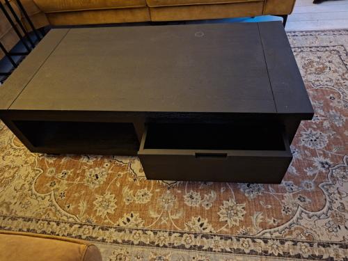Zwarte mangohouten salontafel