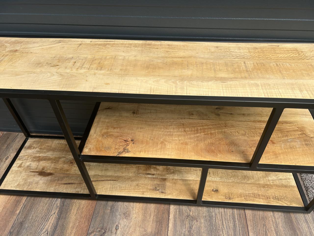 Opbergrek mango hout en staal