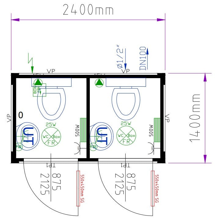 Mobiel toilet / bouwtoilet / mobiele WC / Dixi te huur