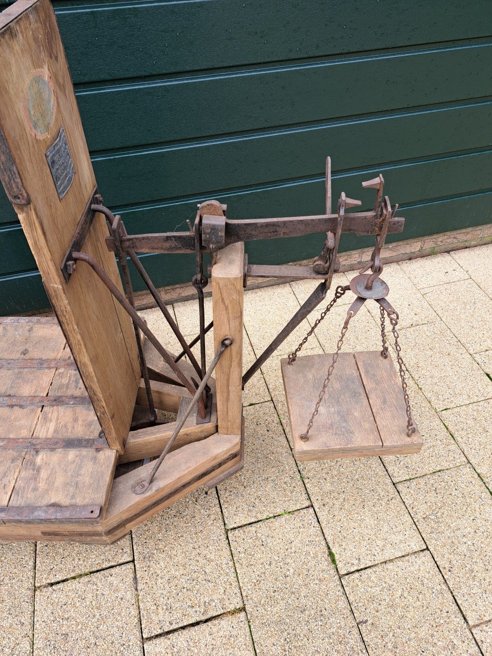 Eiken houten bascule