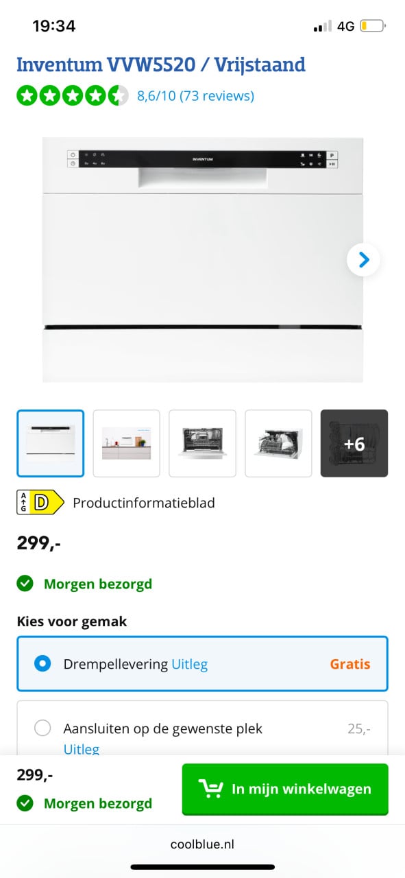 Tafelmodel vaatwasser - Zo goed als nieuw!