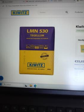 Palletvoordeel KIWITZ lmn 530 tegellijm 42 zak v 650 ex bij HHZB