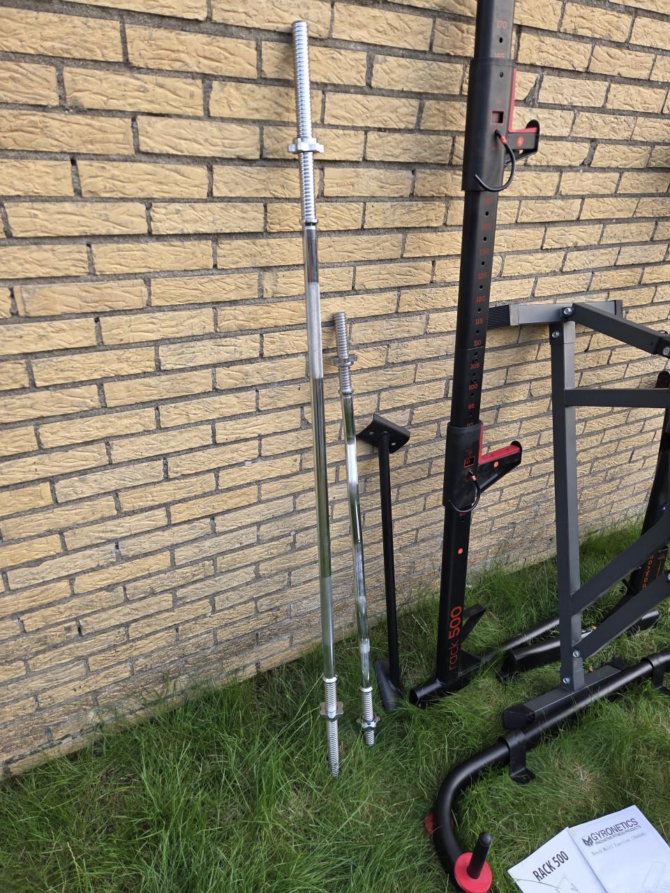 Rack 500, bankje, gewichten ect.