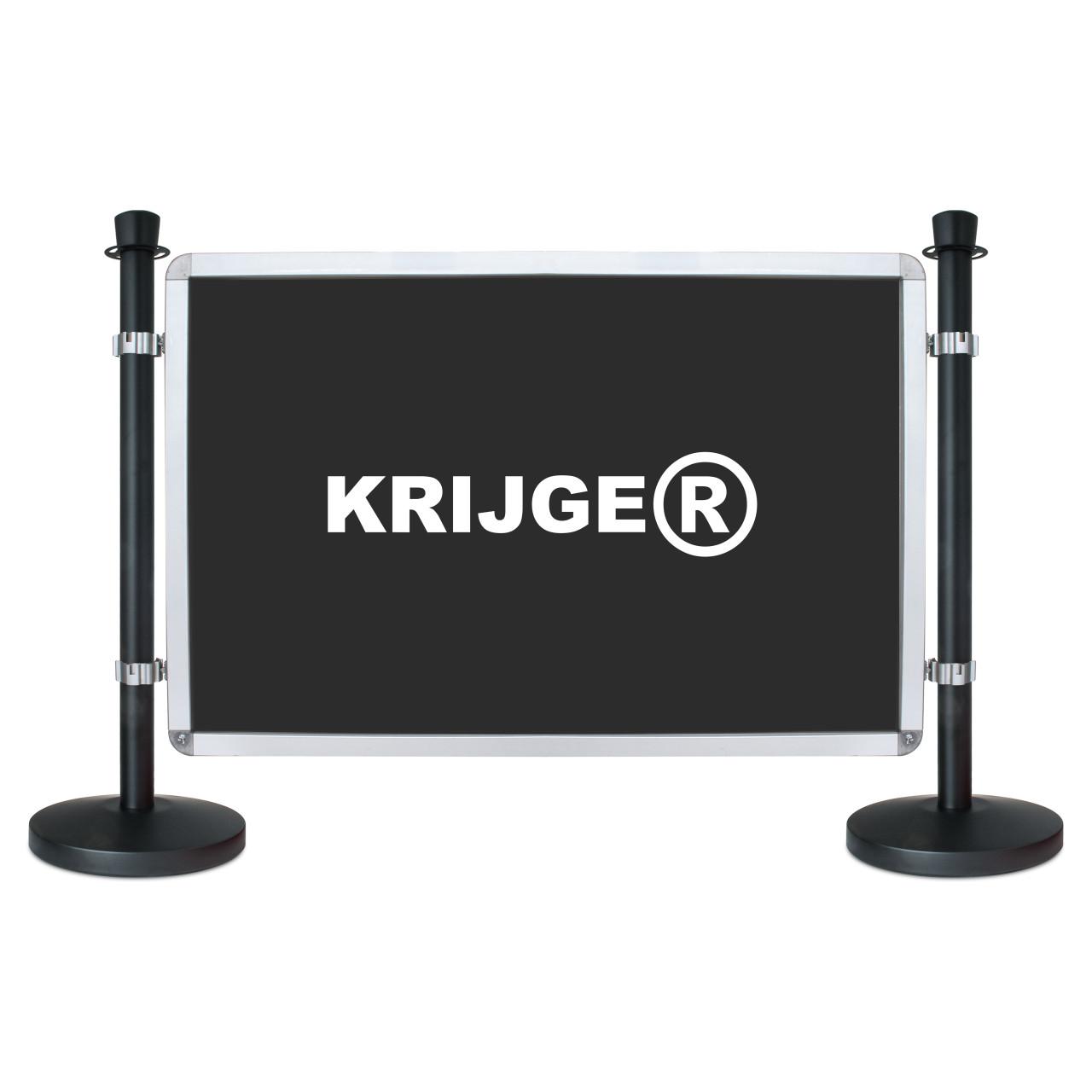 Afzetpalen met touw of trekband