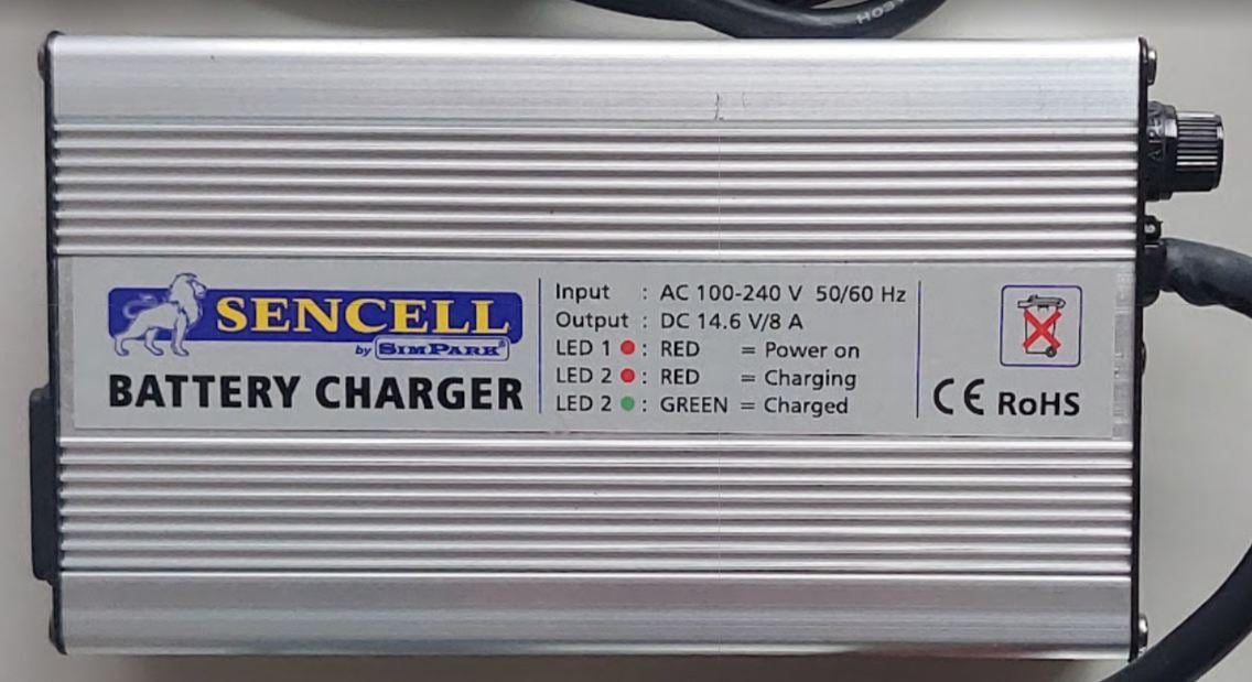 Sencell accu oplader voor caravan mover