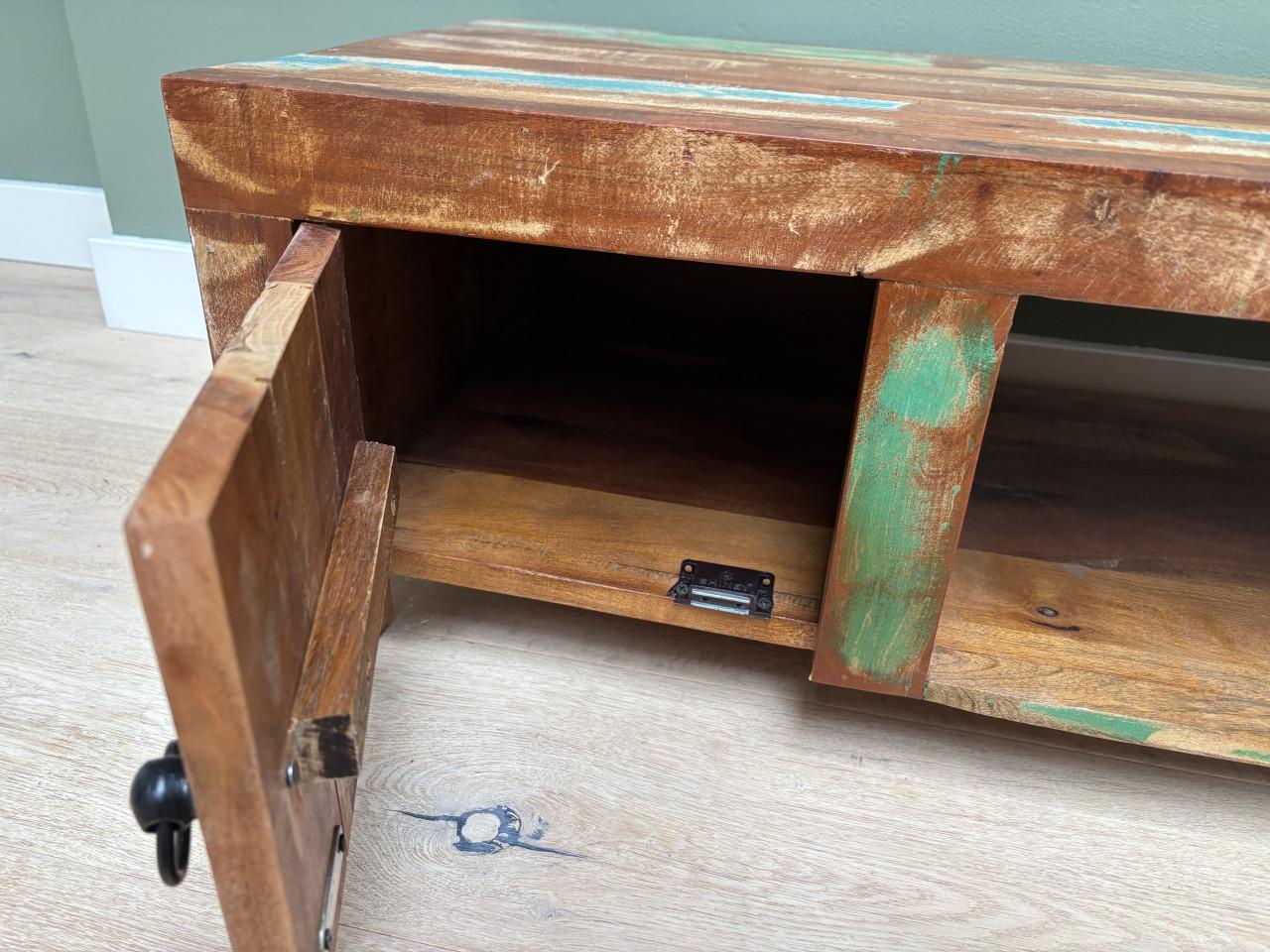 Tv-meubel vintage stijl gerecycled hout