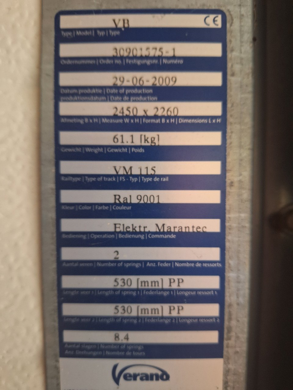 Roldeur, garagedeur, sectionaal deur,