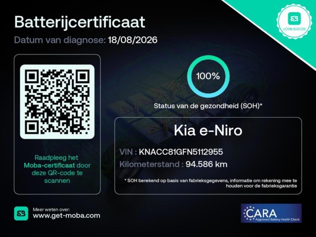 Kia E-niro dynamicplusline 64 kwh soh 100% | apple carplay | camera | nap |