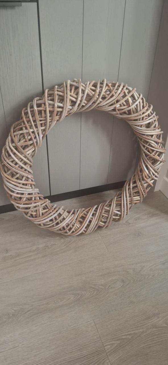 Rieten rotan krans 70 cm doorsnede
