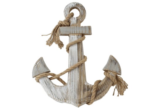 Houten decoratie anker