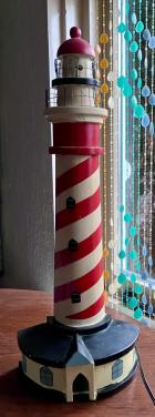 Vuurtoren Haamstede met licht, hout